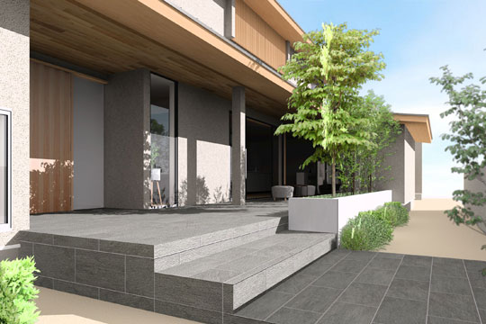 邸宅アプローチ